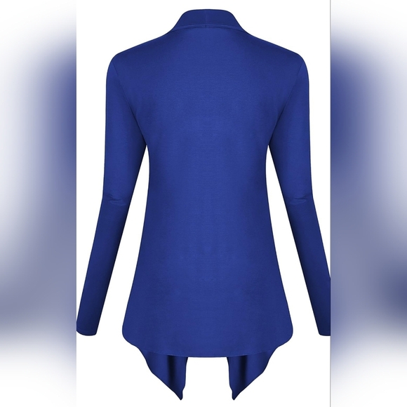 Blue open drape cardigan - Picture 3 of 10